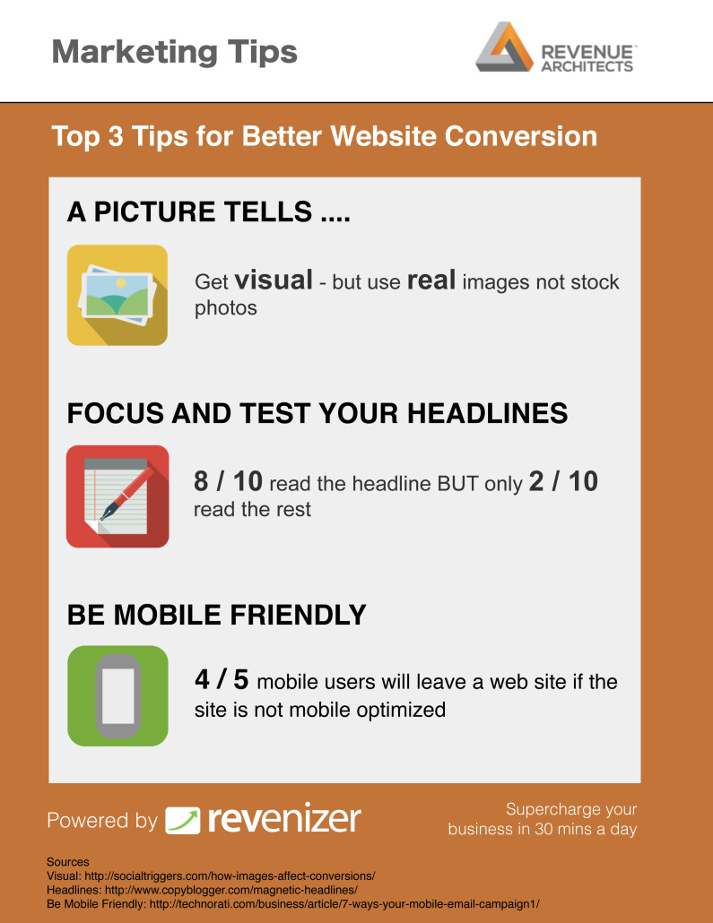 Revenizer web conversion tips
